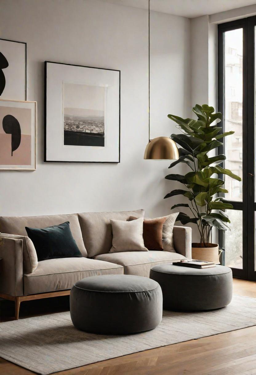 Small Space, Big Impact: 34 Minimalist Living Room Ideas for Every Apartment 8 6. Hidden Storage Ottoman-0