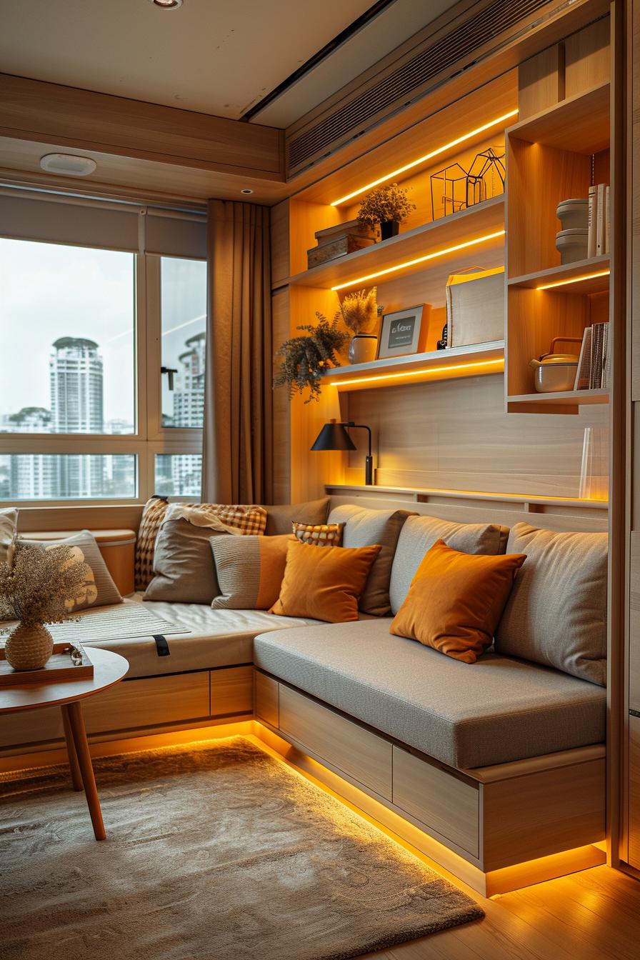 25 Genius Tiny Living Room Ideas 49 15. Hidden memory for small rooms-2