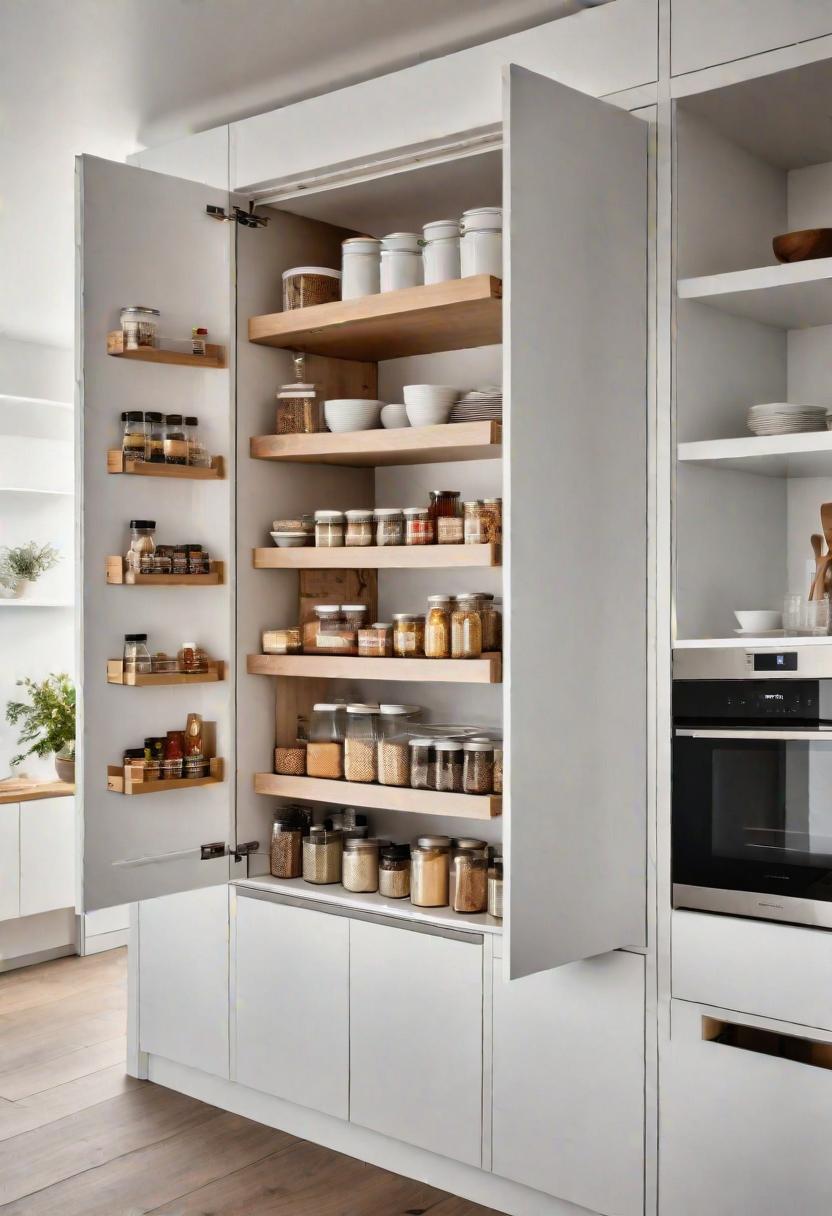 27 atemberaubende weiße Küchenschränke: Ideen, um Ihren Raum mit zeitloser Eleganz aufzuhellen 18 13. Verstecktes begehbarer Pantry-Design-0