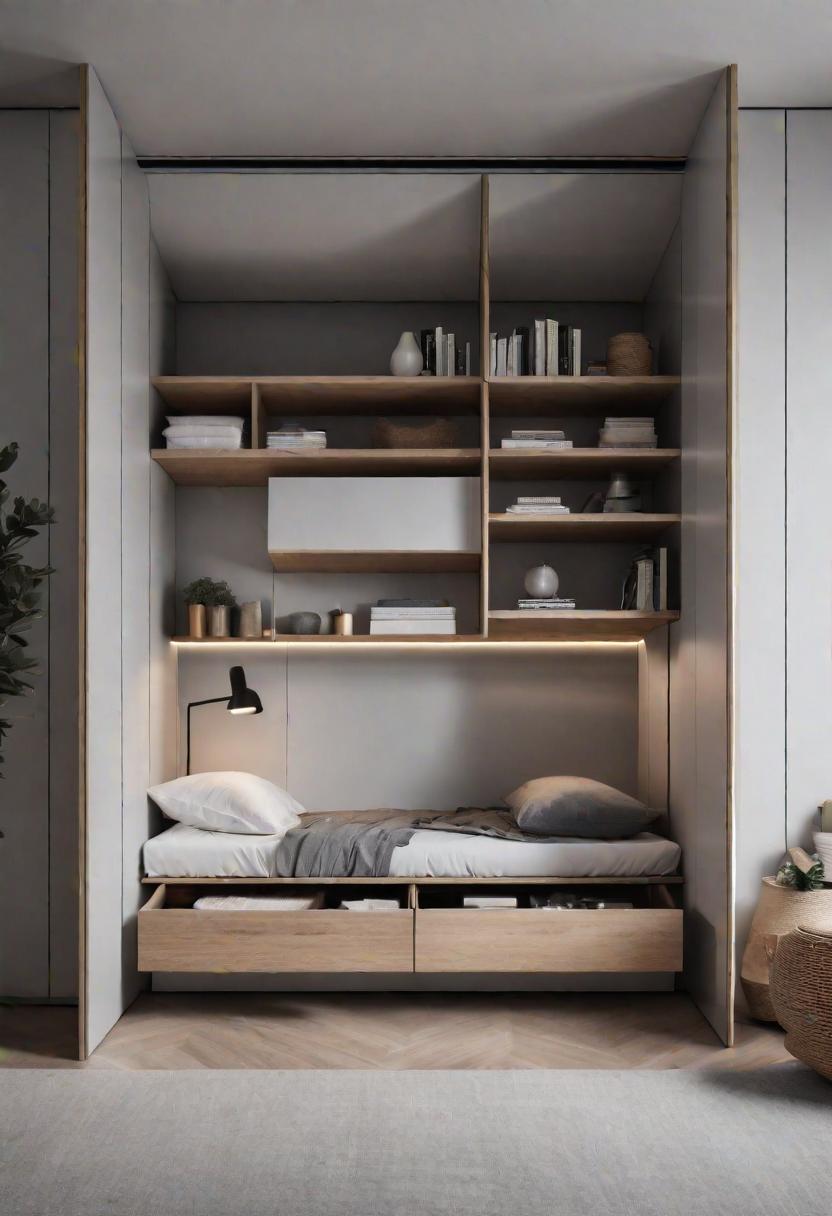 21 Serene minimalist bedroom ideas for 2024 7 5. Hidden storage Solution