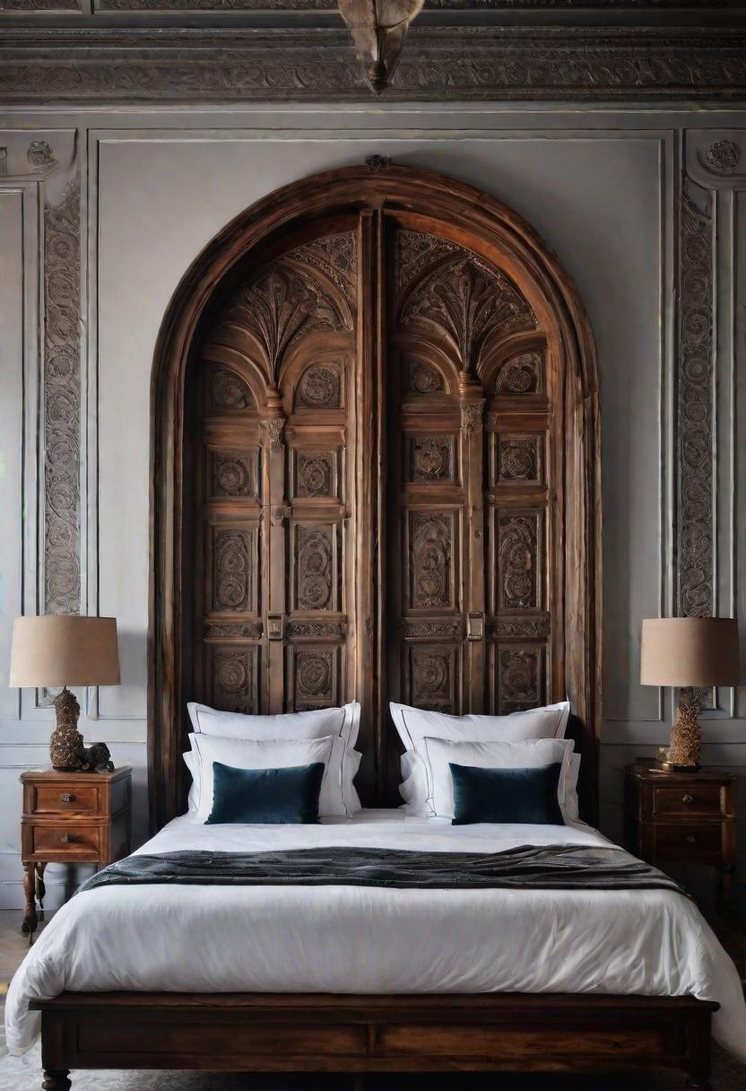 35 Stunning Bedroom Accent Walls for a Cozy Makeover 67 34. Historical Headboard Statement-0