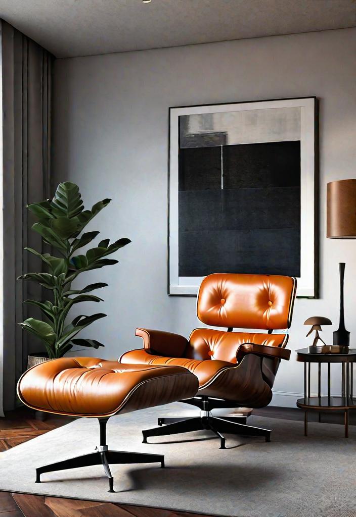 27 schöne Mitte des Jahrhunderts moderne Wohnzimmer 8 6. Ikone Eames Lounge SET-0