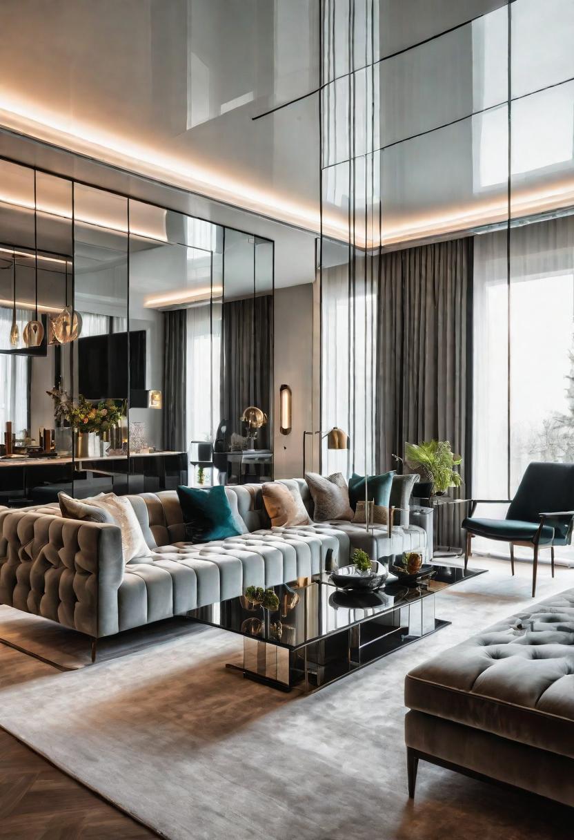 49 Modern Living Room Ideas: Create a Contemporary Haven 52 43. Illusionary Modern Room Design-0