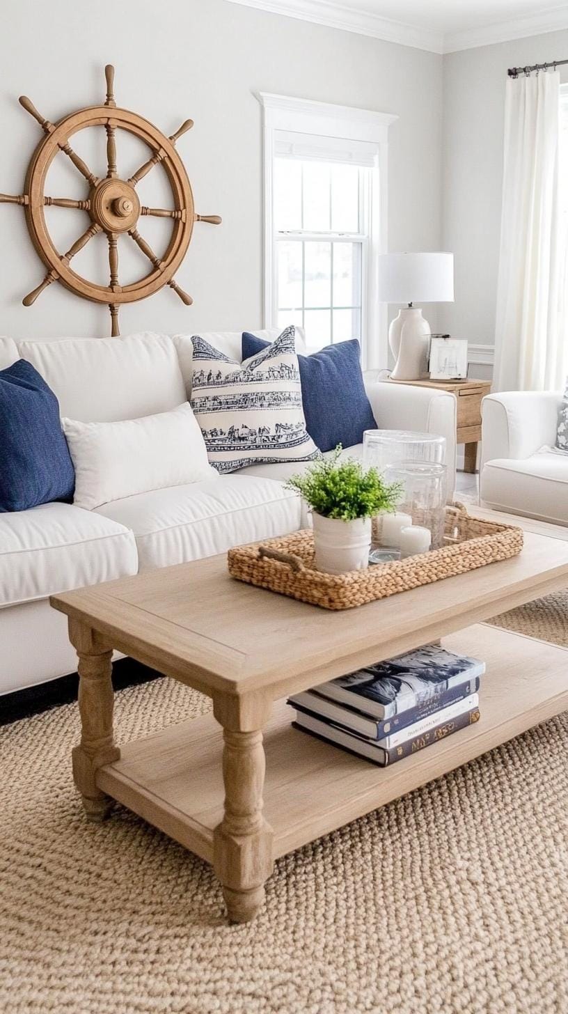 20 unique coastal farmers' living room ideas, the WoW 25 7. Integrate vintage nautical artifacts as a decor to deepen the Küstenthema-2.