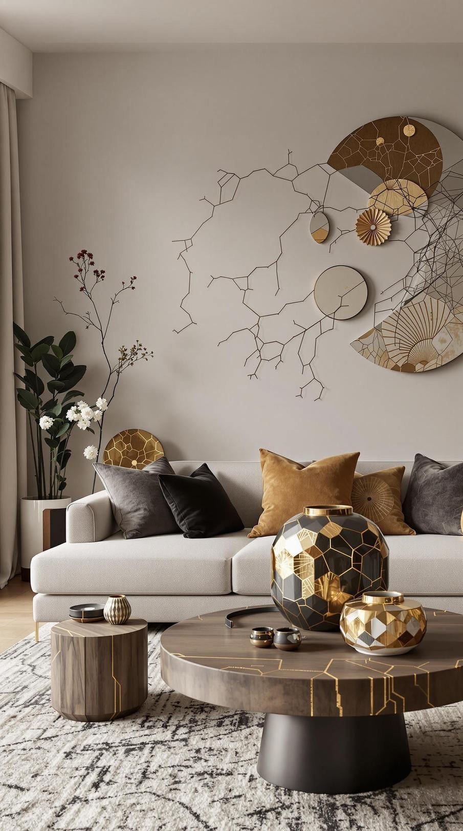 15 new Japandi living room ideas that you will love 36 13. Inclusion of KintSugi-inspired decorative pieces for a unique touch-1