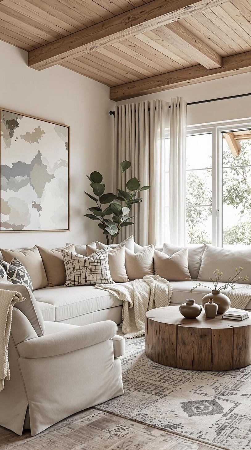 15 new Japandi living room ideas that you will love 38 14. Include the recovered wood and soft upholstery in the layout-1
