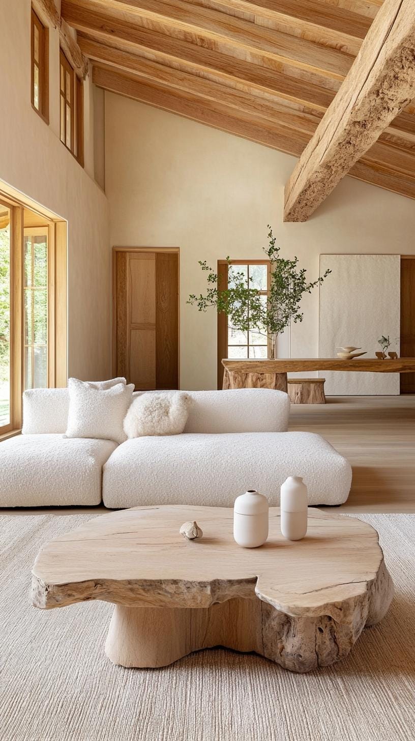 15 new Japandi living room ideas that you will love 39 14. Include the inclusion of recovered wood and soft upholstery in the layout-2