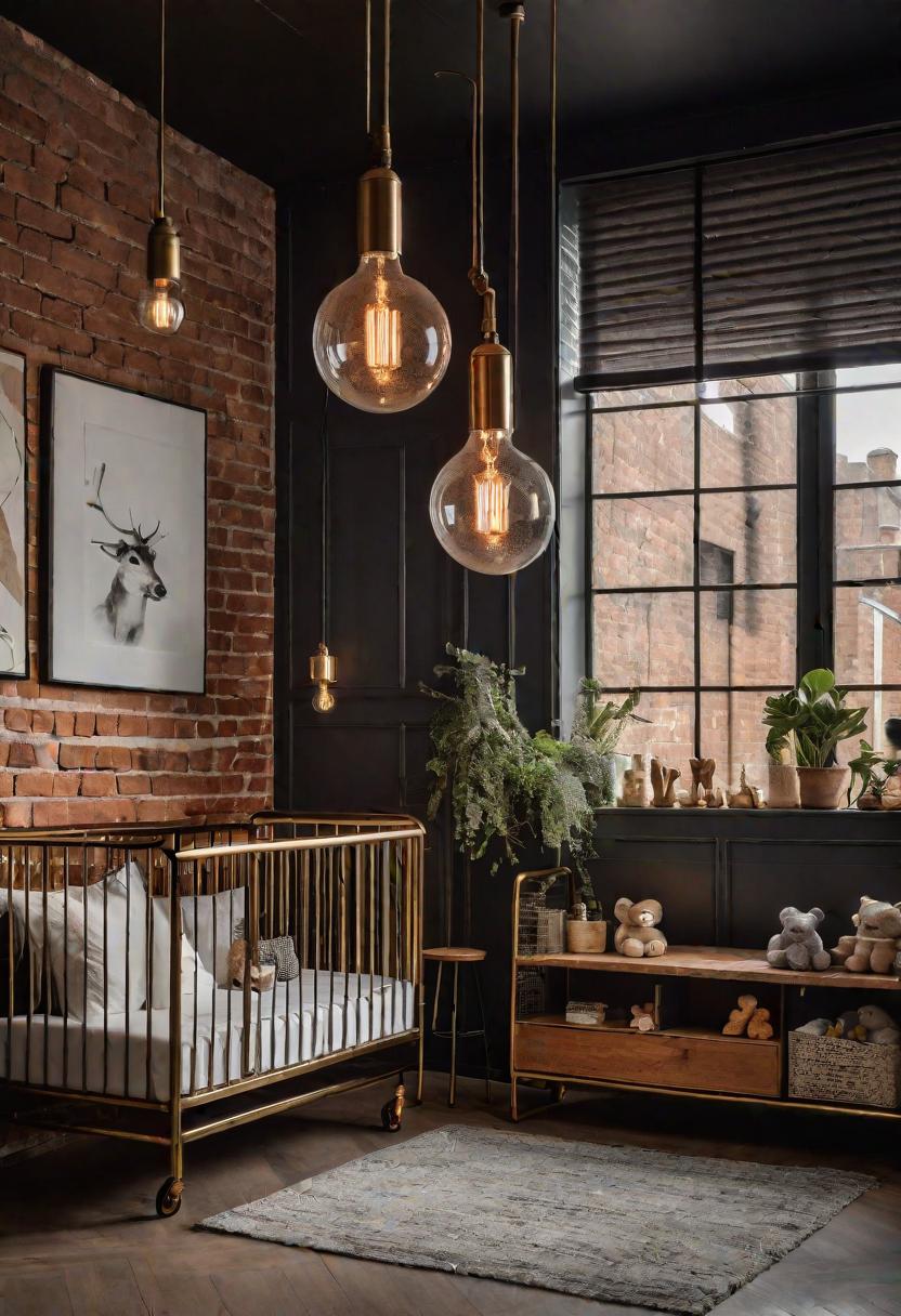 61 Dreamy Nursery Room Inspirations: From Cozy Corners to Whimsical Themes 43 25. Industrial Loft Nursery Inspiration-1