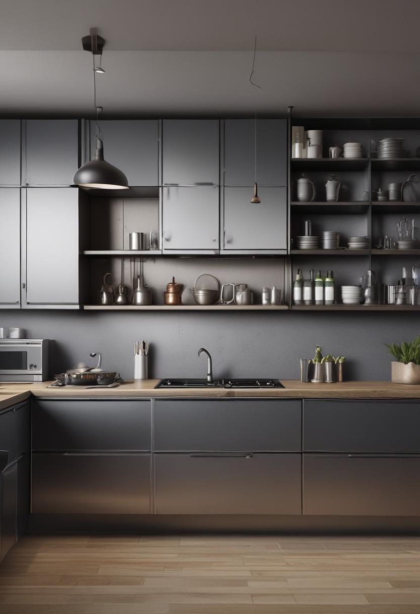 21 Inspirational kitchen cabinet ideas: From modern to classic designs 14 9. Industrial metal cabinets: Contemporary Elegance-0