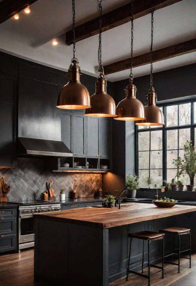 43 Aesthetic Kitchen Ideas to Transform Your Space 12 10. Industrial Pendant Lighting Guide-0
