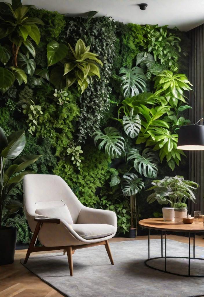 40 Breathtaking accent walls in living room Ideas 31 28. Integrated Plant Wall+Watering System-0
