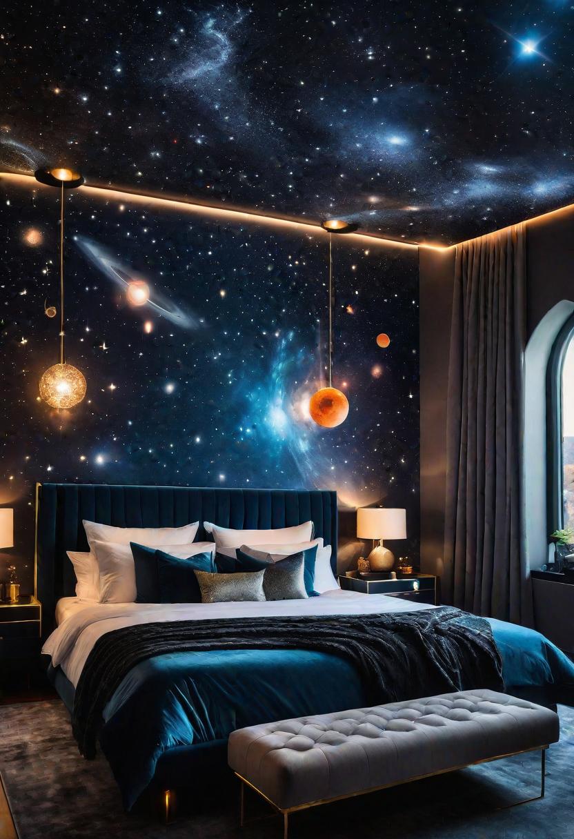 25 Eklektische Schlafzimmer Ideen für einen einzigartigen Raum 29 15. Interstellares Schlafzimmer Dekor Ideen-1