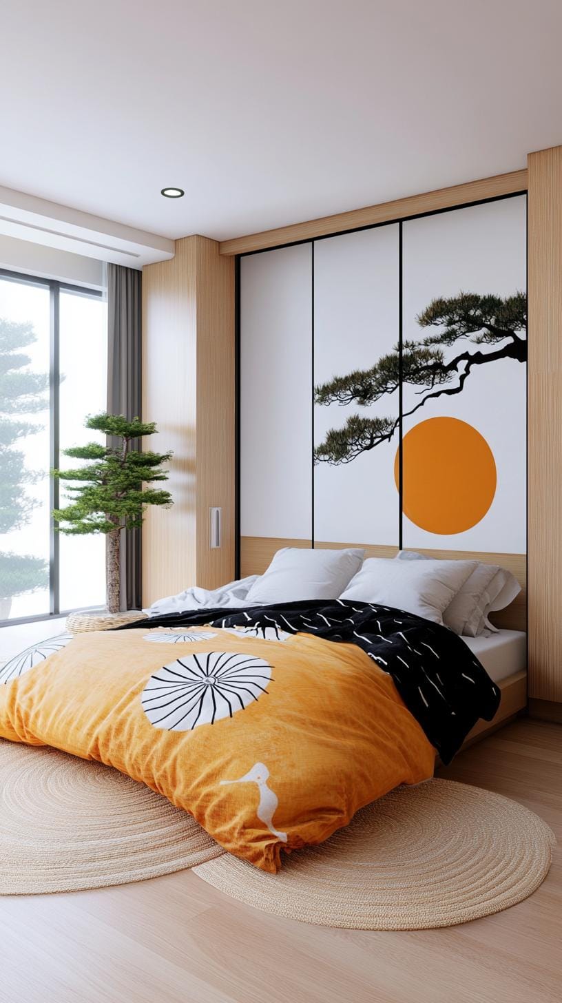 20 new minimalist bedroom ideas to inspire your 2025 refreshment 19 5. Japanese inspired calm: Use Tatami mats and shell screens for a harmonious room-1