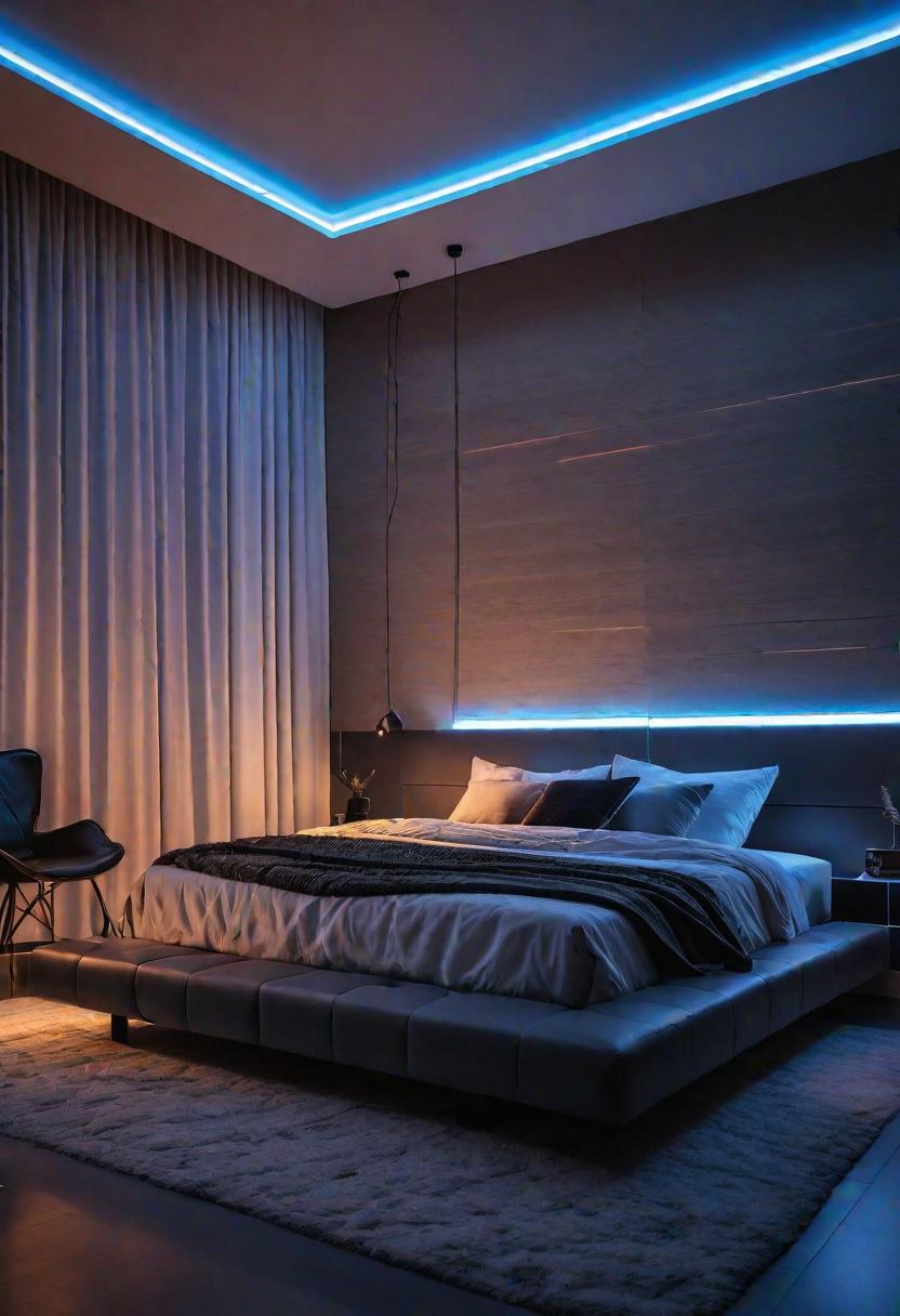 Glow Up Your Bedroom: 33 Chic and Cozy LED Aesthetic Ideas 28 25. LED Bedding Highlight: Glow-in-the-Dark-0