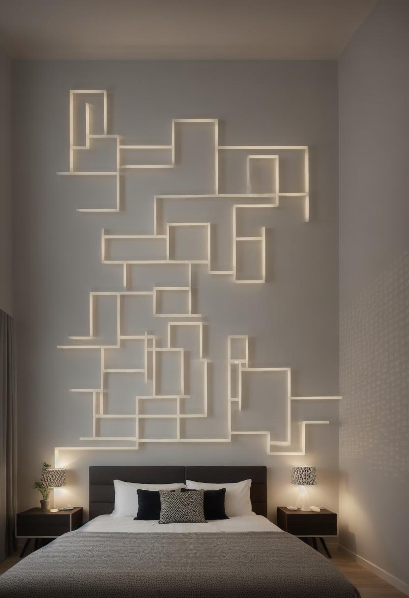 Glow Up Your Bedroom: 33 Chic and Cozy LED Aesthetic Ideas 27 24. LED Chess Board: Wall-mounted Game-1