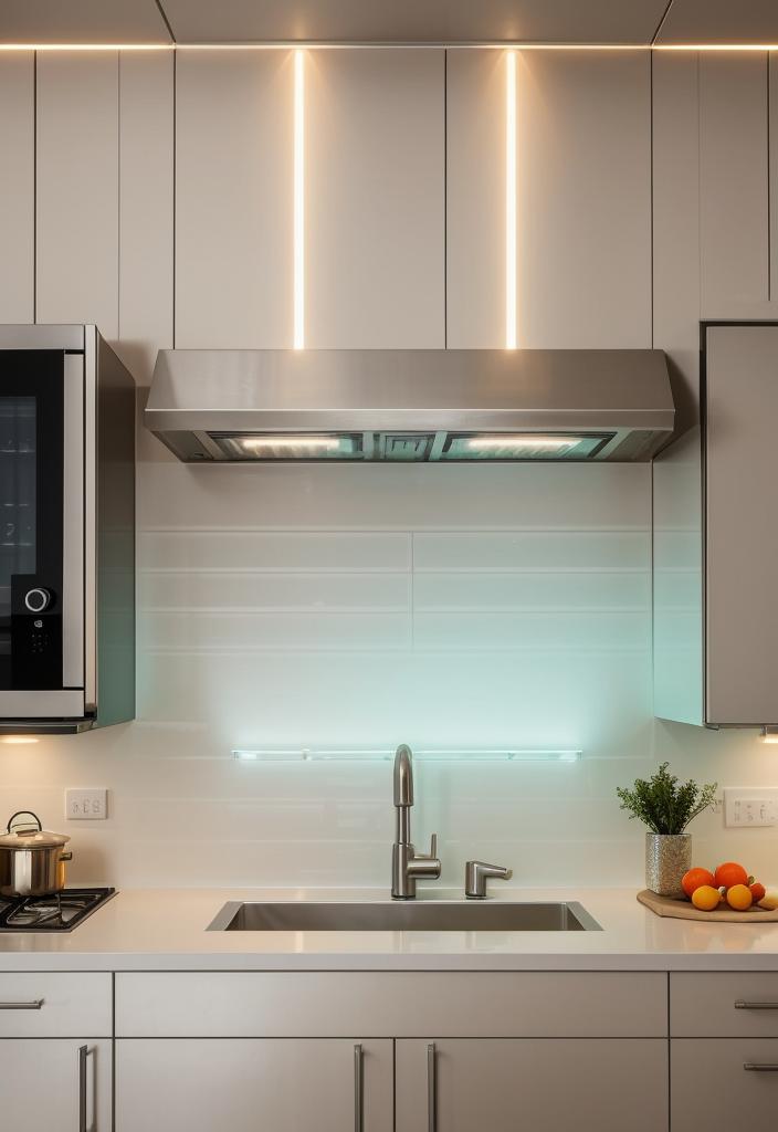 35 Stunning Kitchen Backsplash Ideas: Creative and Eye-Catching Designs 24 15. LED Glass Panel Backsplashes-0