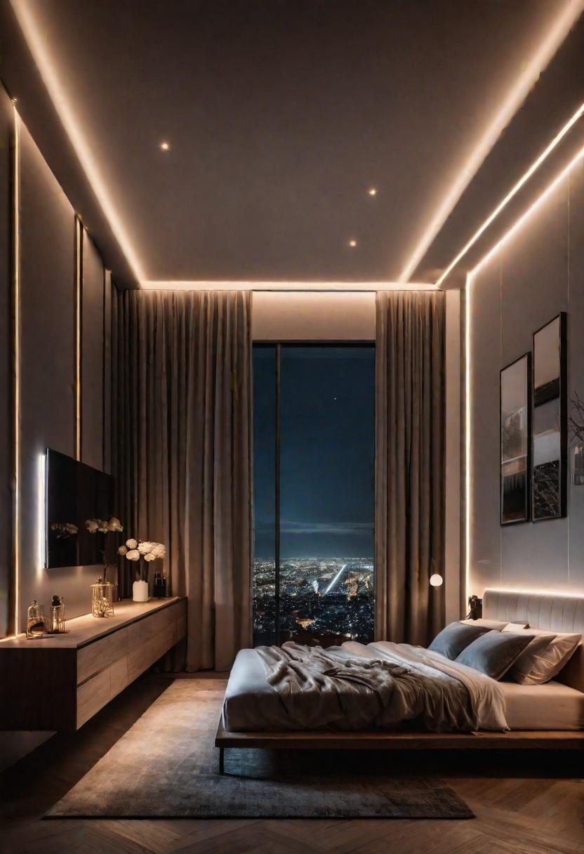 Glow Up Your Bedroom: 33 Chic and Cozy LED Aesthetic Ideas 17 15. LED Perimeter Lighting-0