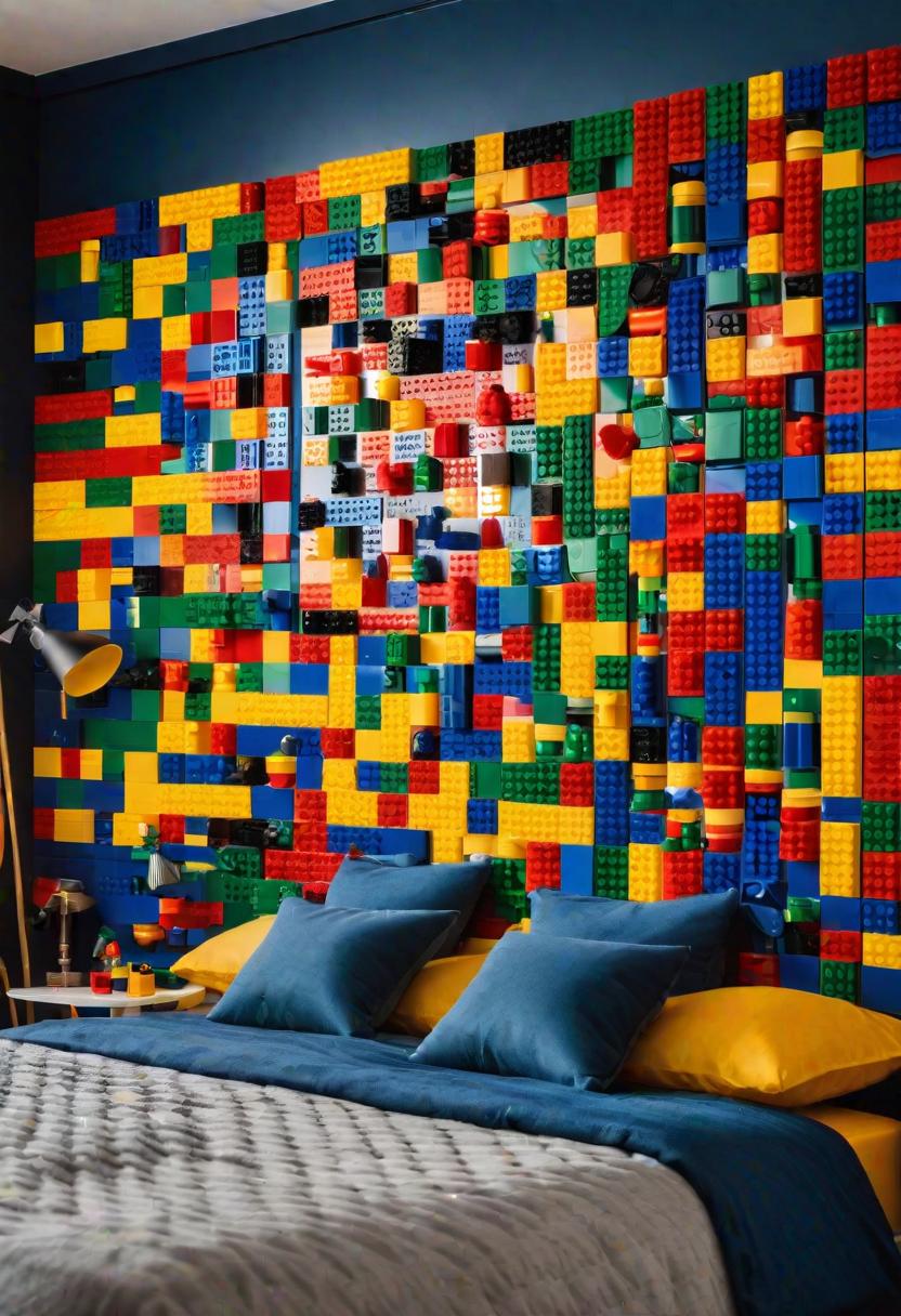 61 Inspiring Bedroom Wall Decor Ideas: Transform Your Space into a Dreamy Retreat 27 25. LEGO Wall Decor Ideas-0