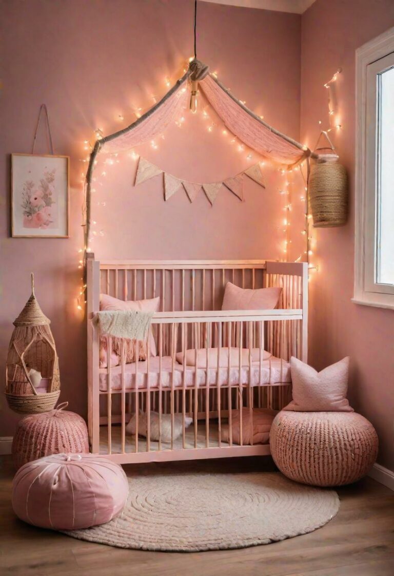 19 Dreamy Pink Boho Nursery Ideas: A Blend of Warmth, Whimsy, and Chic Bohemian Style