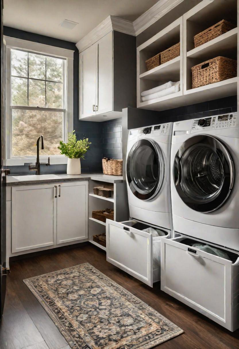 19 room-saving small washroom ideas: functional and stylish 14 14 10. Laundry podium with sorting drawer-1
