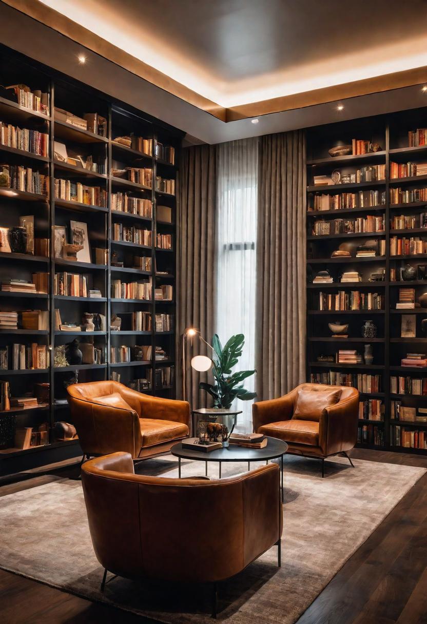 49 Modern Living Room Ideas: Create a Contemporary Haven 26 20. Library Luxe Design Ideas-0