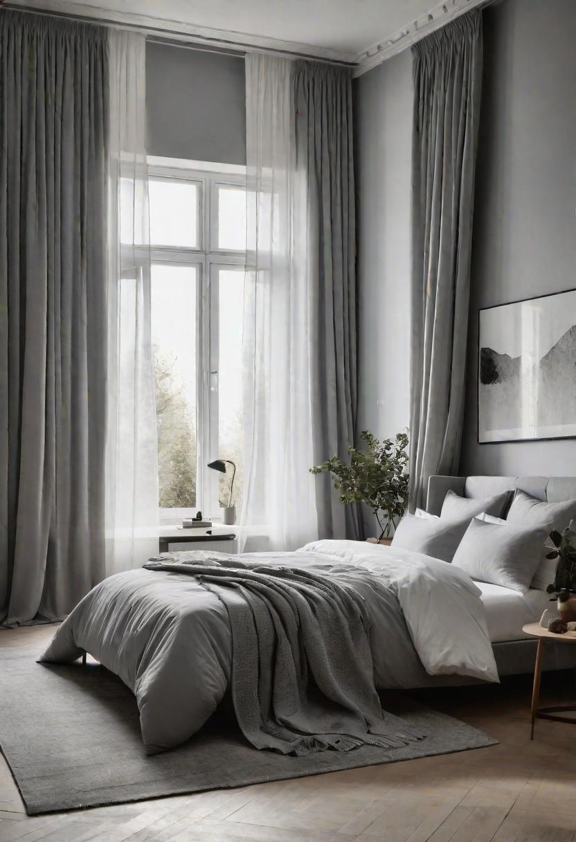 47 Stunning Grey Bedroom Ideas for An Elegant Bedroom Design 49 47. Light-Filled Grey Bedroom Inspiration-0