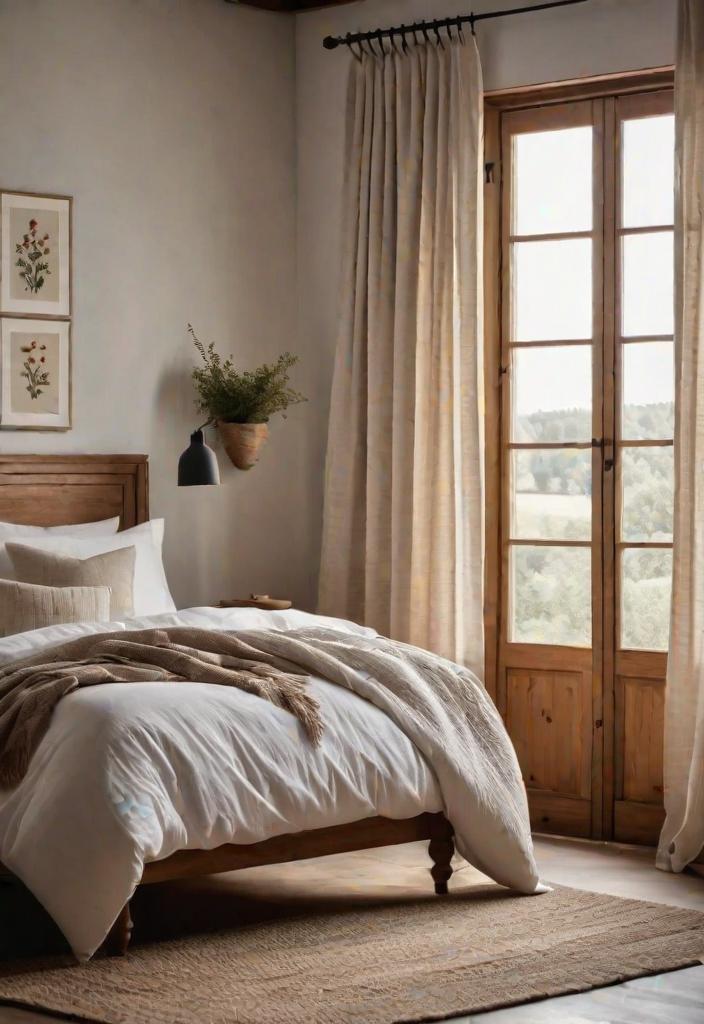 38 Genius Farmhouse Bedroom Ideas 40 38. Linen curtains for farmhouse bedroom-0