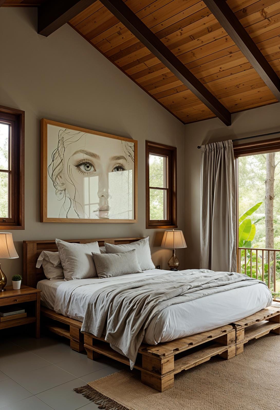 21 new bedroom ideas for your 2025 refreshment 39 13. Low bed frame with upcycled wood palette-1