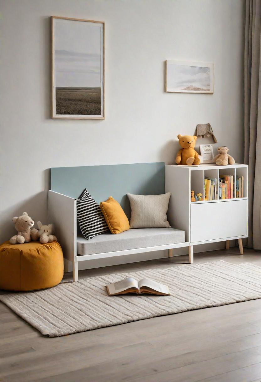 37 Sleek Minimalist Nursery Ideas: Modern, Serene Designs 28 24. Low-profile Toddler Bookshelf-0