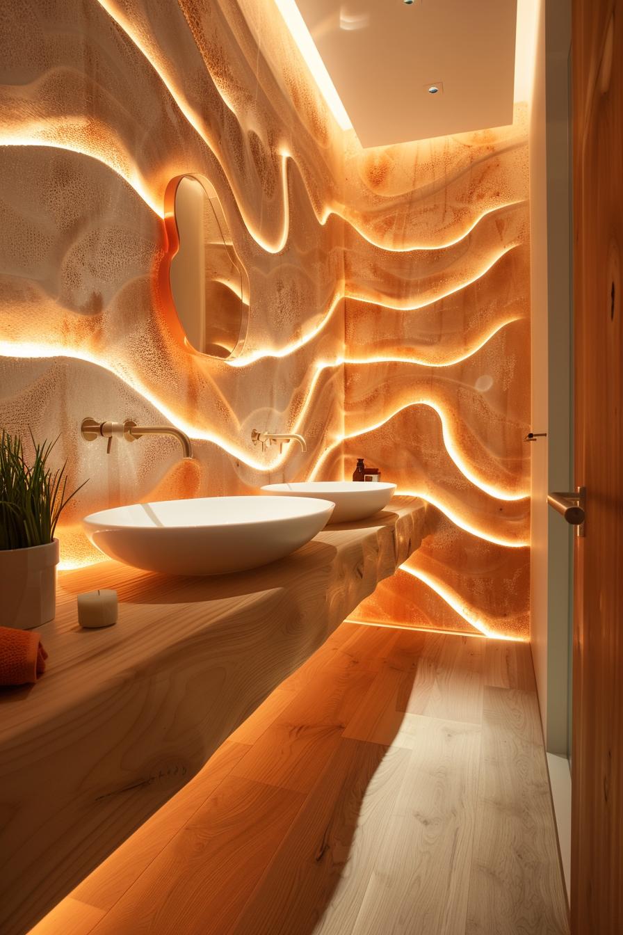 21 breathtaking bathroom wall decoration ideas to inspire them 41 20. Luminous design for bathroom-0
