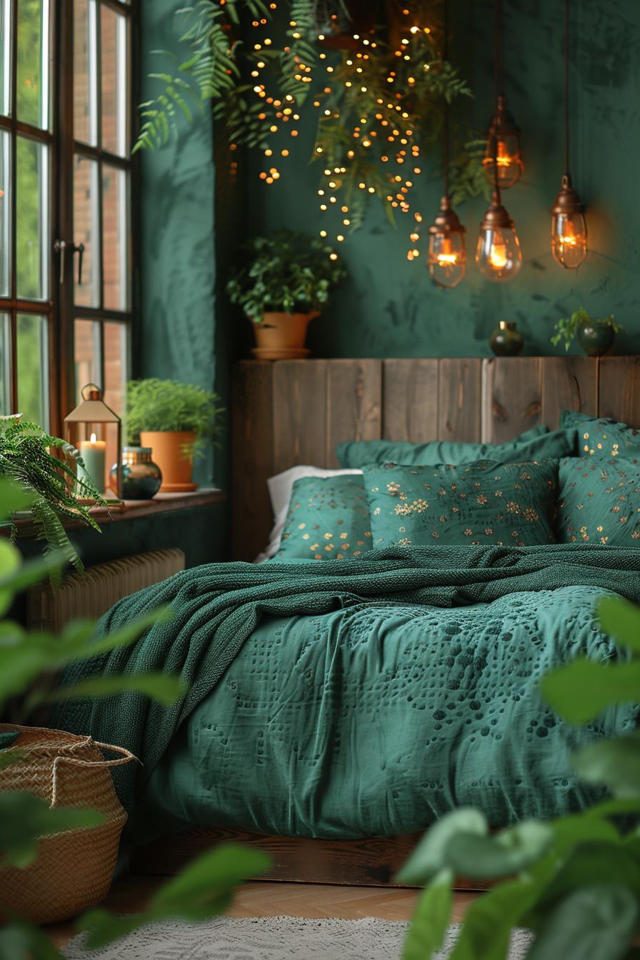 19 Best earthy modern bedroom ideas for a cozy retreat 61 18. Luxe forest bedroom decor-0