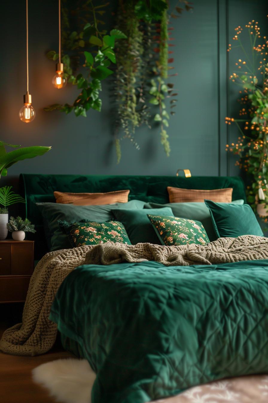 19 Best earthy modern bedroom ideas for a cozy retreat 62 18. Luxe forest bedroom decor-1