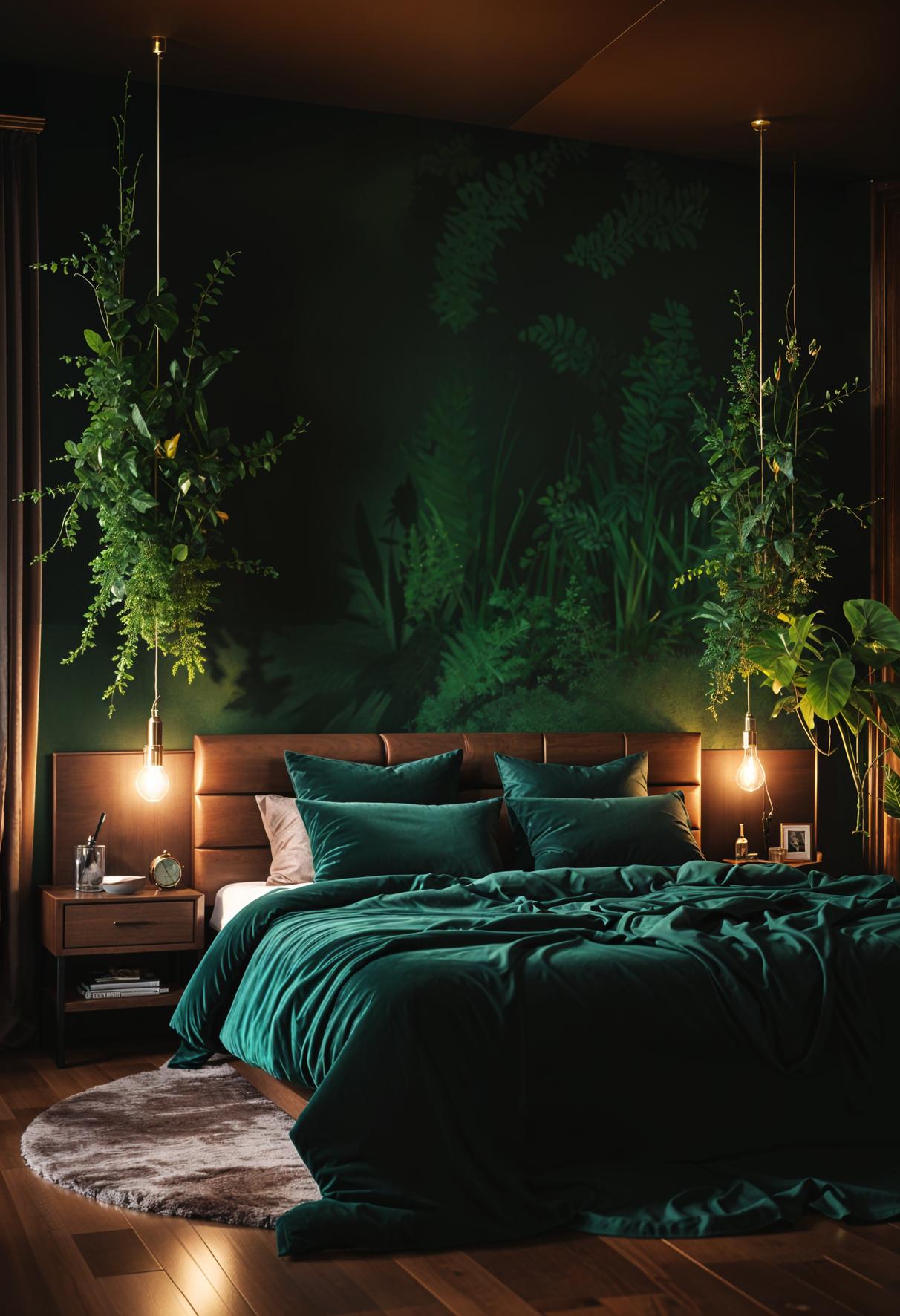 19 Best earthy modern bedroom ideas for a cozy retreat 63 18. Luxe forest bedroom decor-2
