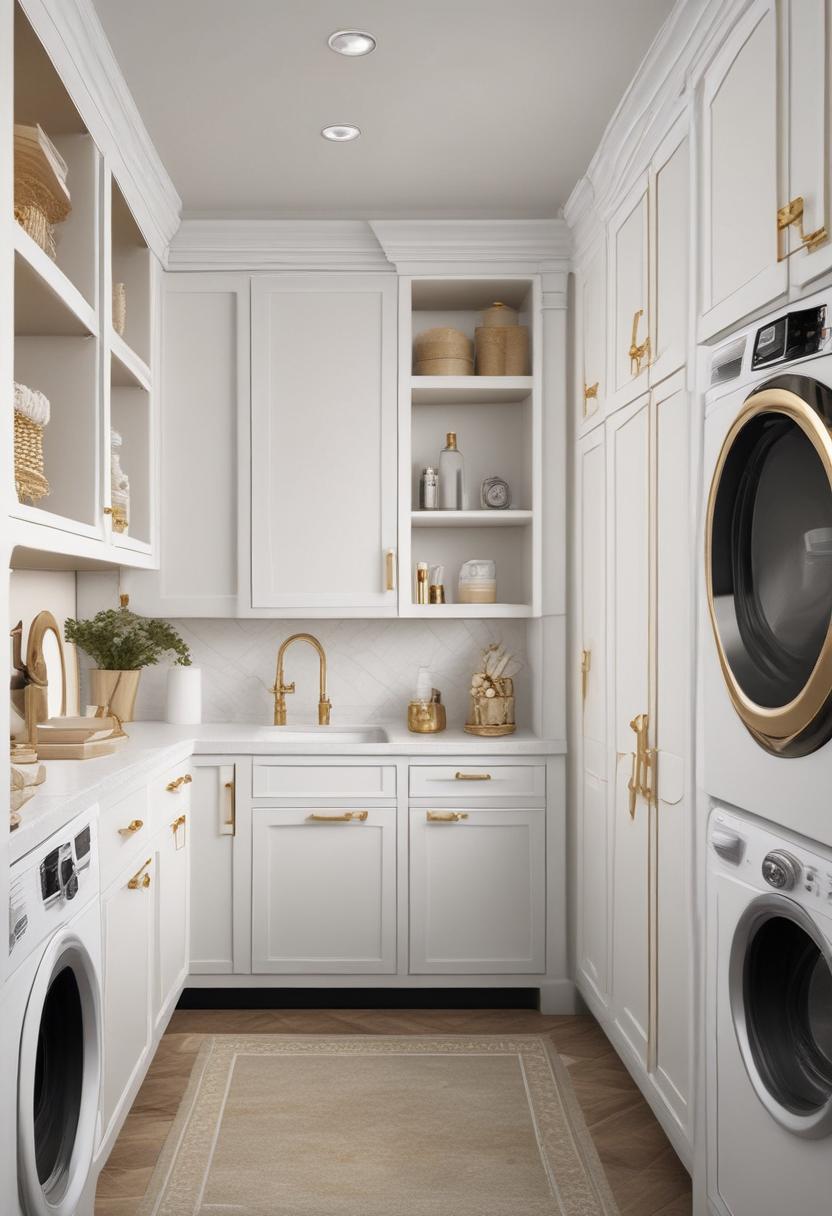 20 innovative wash cabinet cabinet ideas: stylish storage solutions 25 17. Luxe White & Gold Cabinets-1