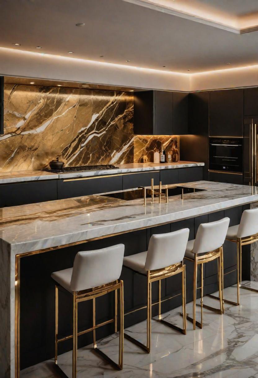 43 Aesthetic Kitchen Ideas to Transform Your Space 14 12. Luxurious Marble Countertops: Gold Veining-0