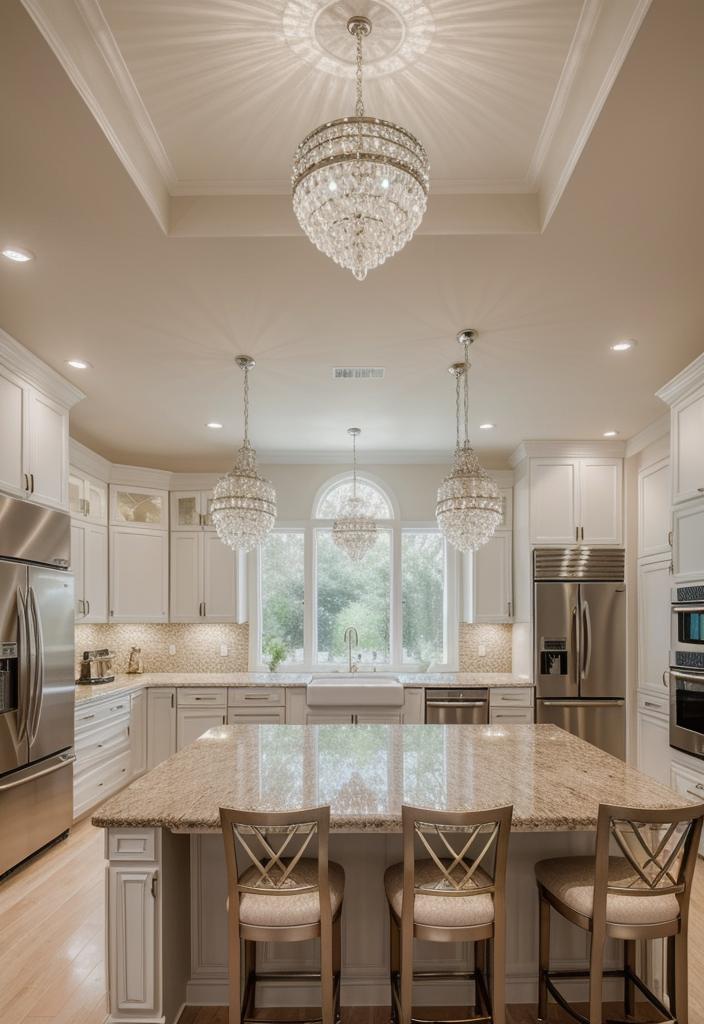26 Genius Kitchen Island Ideen: Stil und Funktionalität 38 25. luxuriöses spiegelte Kücheninsel-0
