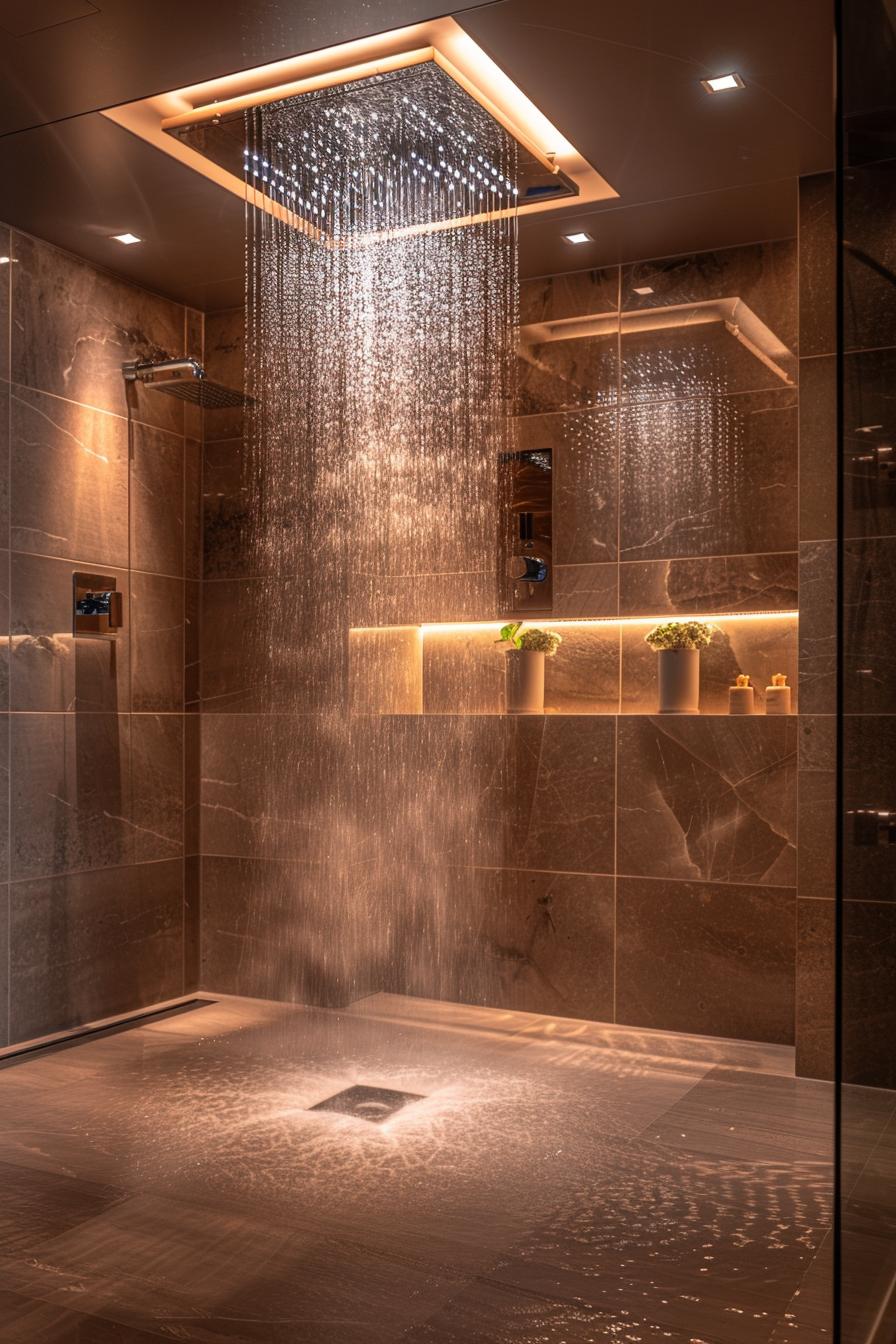 19 breathtaking modern bathroom designs for your home 34 15. Luxurious shower improvements: Light & Heat-1