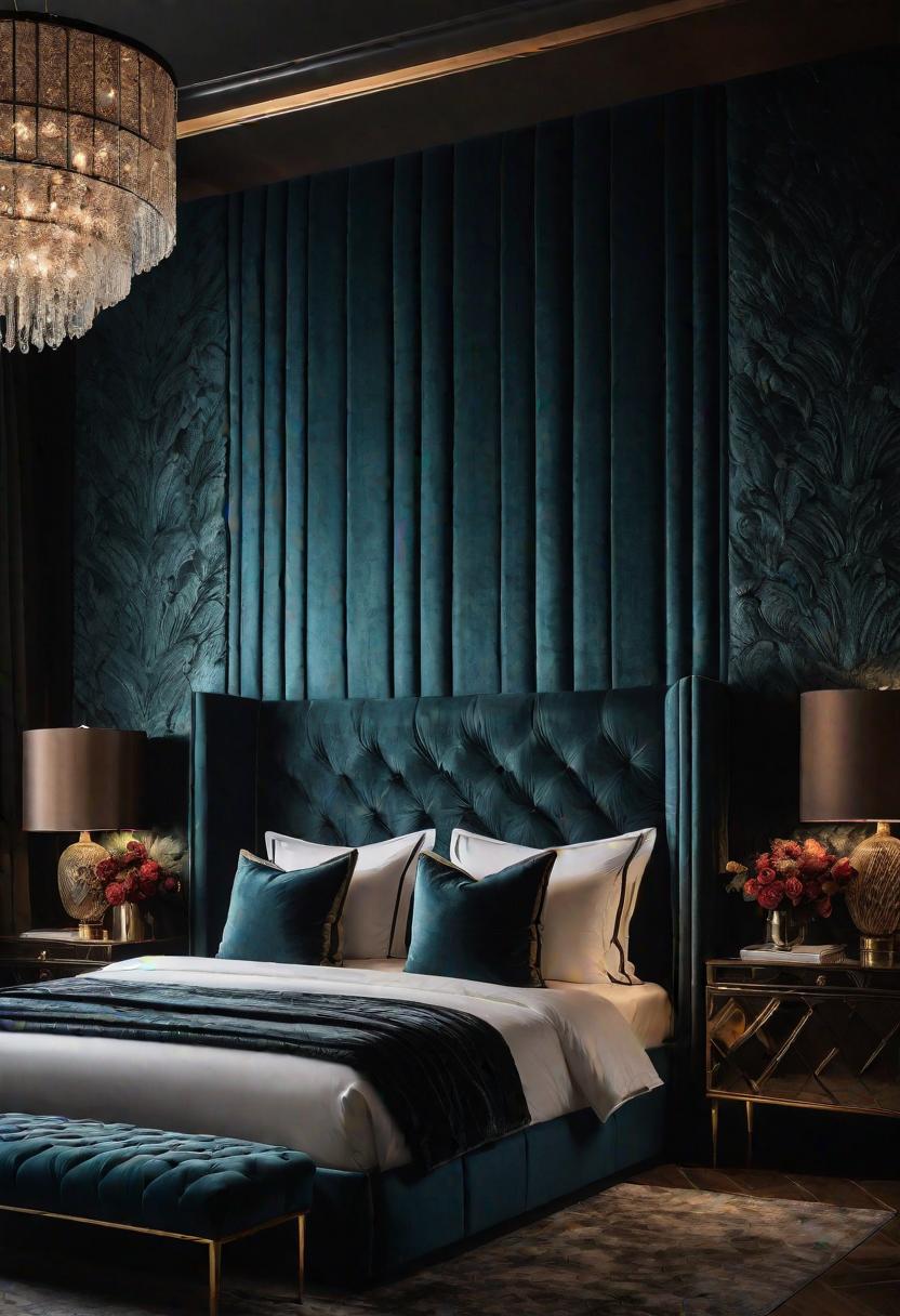 35 Stunning Bedroom Accent Walls for a Cozy Makeover 32 15. Luxurious Velvet Wall Panels-0