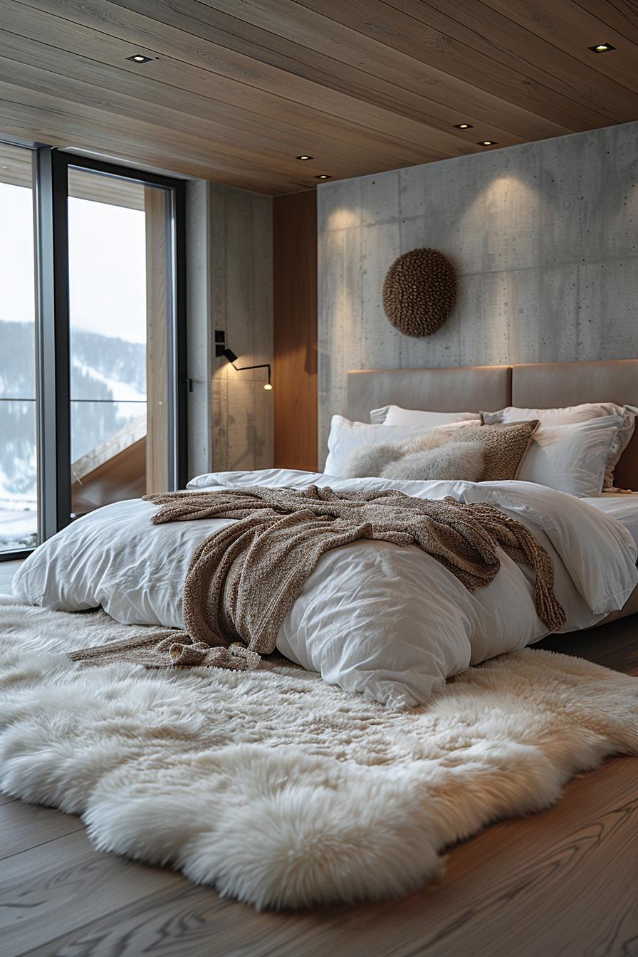 18 Genius Home Bedroom Smoothing Ideas on a Budget 26 11. Luxury touch: artificial fur carpet-0