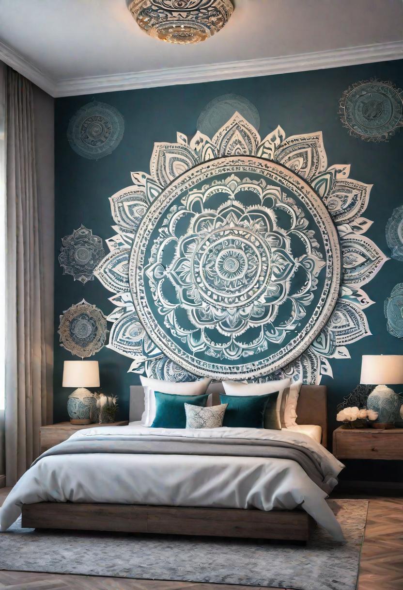 35 Stunning Bedroom Accent Walls for a Cozy Makeover 30 14. Mandala Accent Wall Guide-0