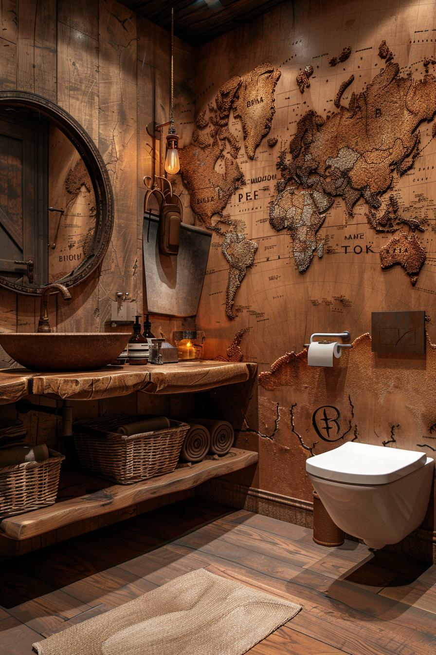 21 breathtaking bathroom wall decoration ideas to inspire them 10 5. Card-inspired wall decor IDEAE-1