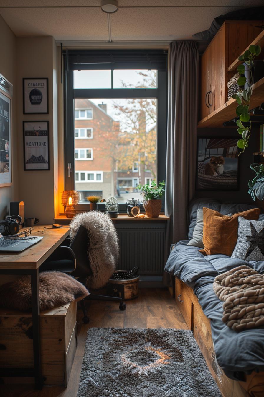 19 ideas for creative dormitory for boys 18 7. Masculine Industrial Desk Inspiration-1