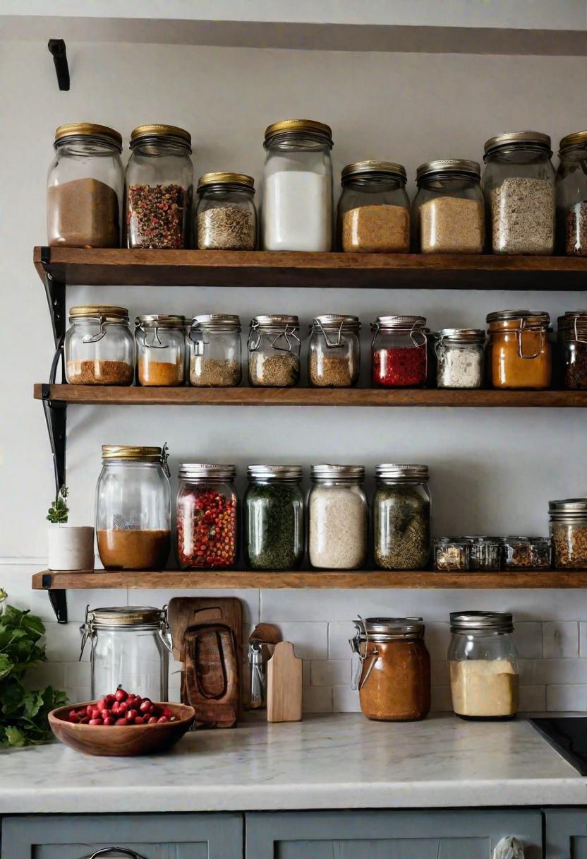 39 Clever Small Kitchen Ideas: Maximize Your Space with Stylish and Functional Designs 20 14. Mason Jar Storage Solutions-0