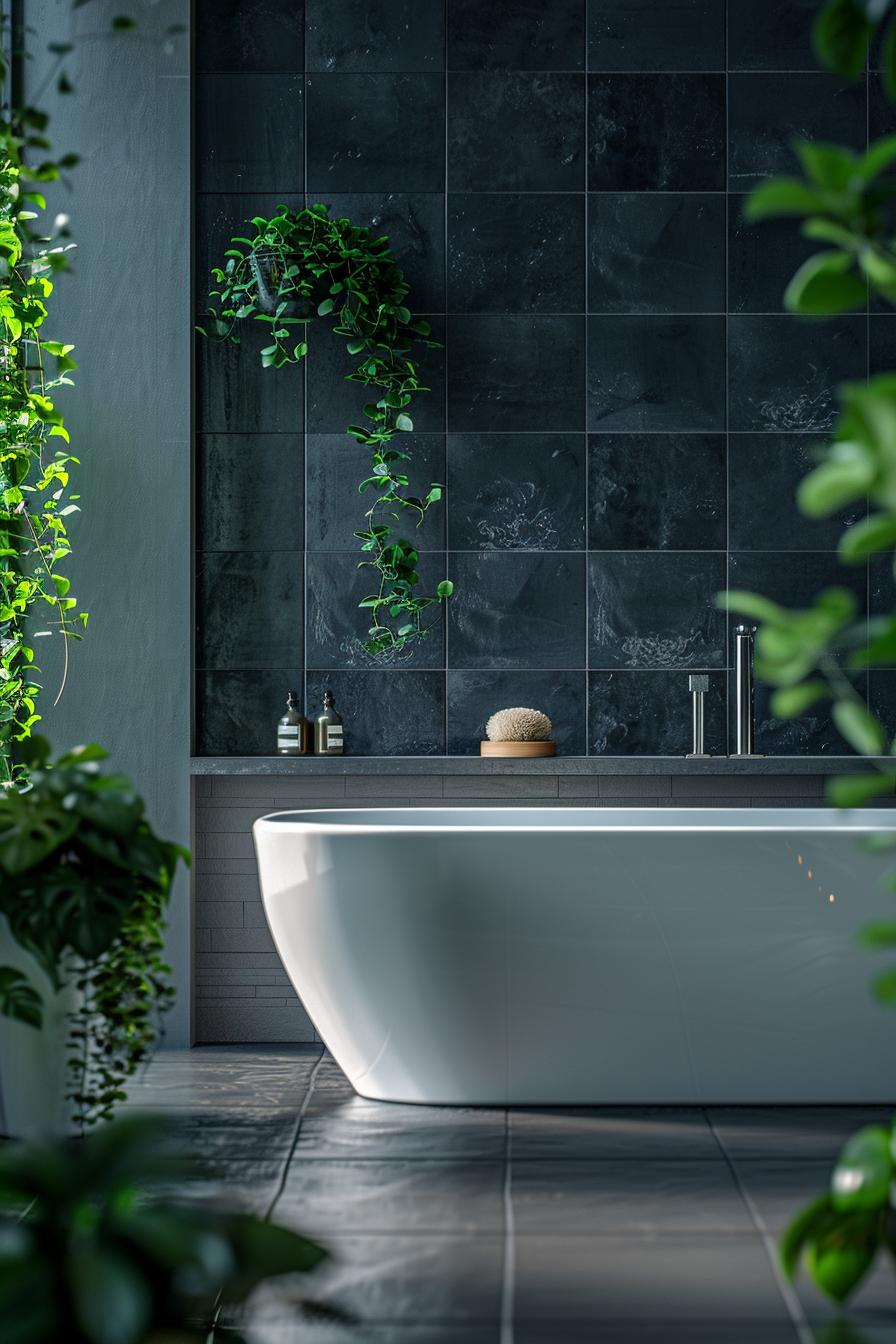 15 trendy bathroom colors for a breathtaking makeover 16 6. Matt black bathroom color ideas-0