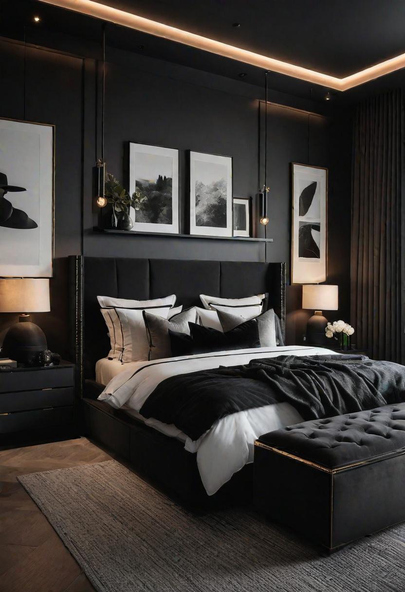 18 brave black bedroom ideas: hug elegance 10 8. Matte Black Elegance-0