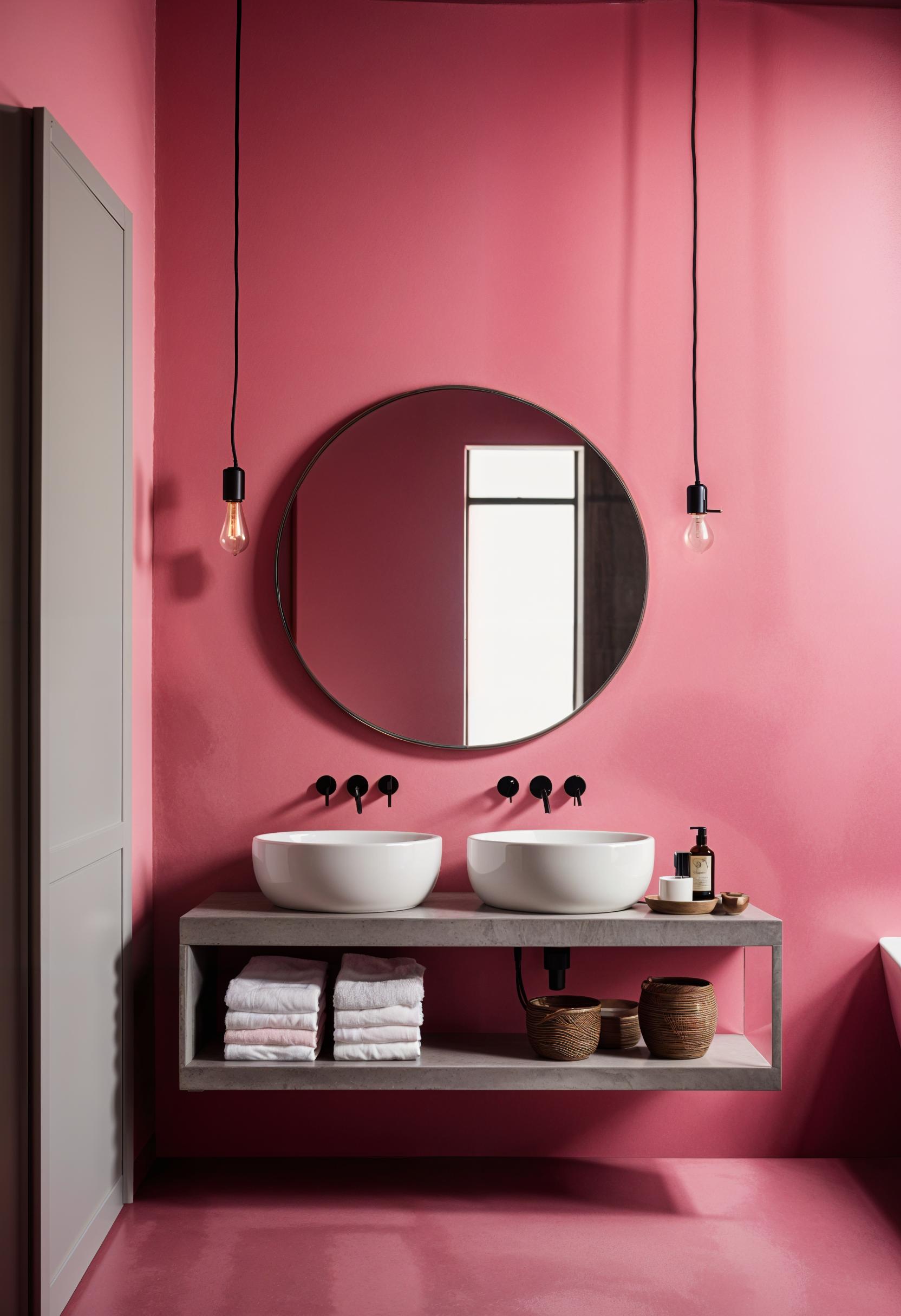 22 trendy pink bathroom designs 16 9. Matte Pink Industrial Inspiration-0