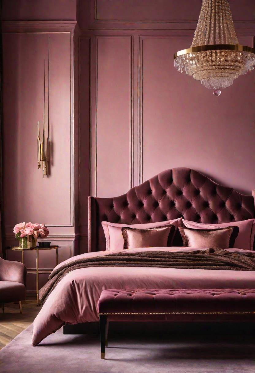 63 Luxurious Pink Bedrooms to Warm Up Your Space 21 19. Mauve Pink Bed Frame-0