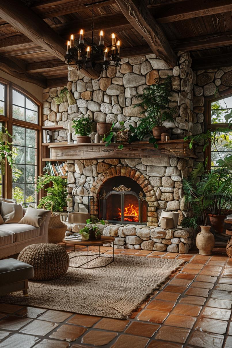 19 unique earthy living room ideas for a cozy makeover 62 18. Mediterranean earthy living room Aesthetics-2