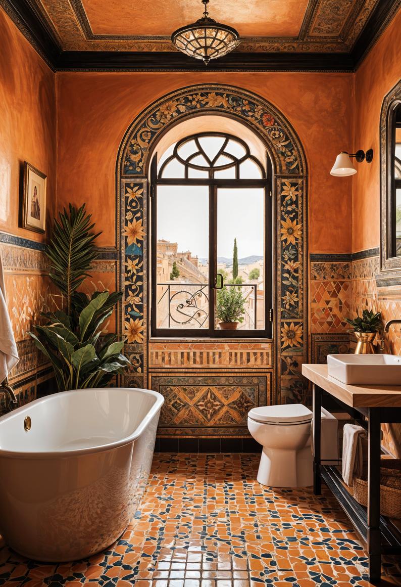 29 Breathtaking Bathroom Decor Ideas to Revamp Your Space 39 16. Mediterranean-Inspired Bathroom Decor-0