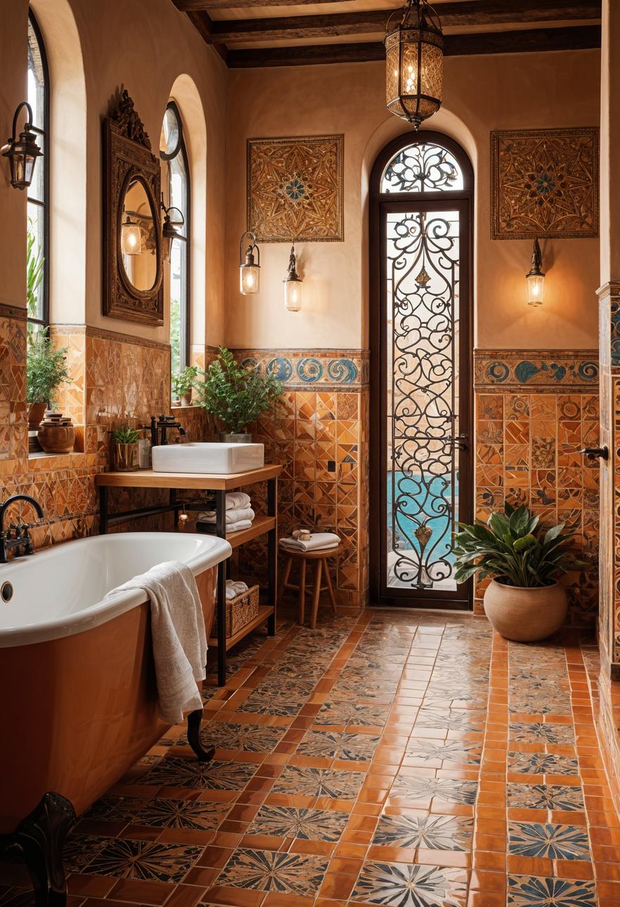 29 Breathtaking Bathroom Decor Ideas to Revamp Your Space 41 16. Mediterranean-Inspired Bathroom Decor-2
